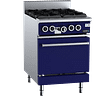 VERRO VOV-SB4 four burner gas oven range with 31MJ burners, 600mm wide, stainless steel, commercial kitchen, Australia