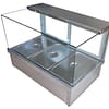 Atosa CRB-8 square glass hot food display 8 pan wet and dry bain marie, stainless steel – front view, Australia