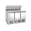 FED-X XGNS1300S Three Door Salad Pizza Prep Fridge with 368L Capacity