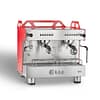 Bezzera OTTO BZOTTOCDE2IR1 red compact 2-group espresso machine, stainless steel body with volumetric dosing – front view, Australia