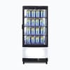 Bromic CT0100G4BC-NR countertop display fridge, 98L capacity, 4-sided glass, black, LED lighting, Australia.