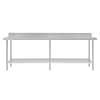 FED WBB7-2400/A Stainless Steel Workbench with Splashback – Ideal for Commercial Kitchens
