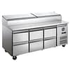 FED-X XSS7C18S3V-6D 6 Drawer Salad Counter Prep Fridge