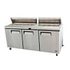 Atosa MSF8308 3 door sandwich prep table fridge for commercial kitchens