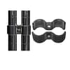 FED WSP008 Post Clamp Set – Black PVC Brackets with Bolt for Modular Shelving