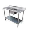 FED 1200-6-SSBC single sink bench centre 1200×600×900 mm 304 stainless steel – front view Australia