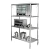 Simply Stainless SS17.1500SS 4 tier shelving, 1500mm wide, stainless steel adjustable shelves – front view, Australia