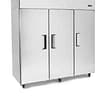 Atosa MBF8003 upright freezer 1968L stainless steel, 3 solid doors, Embraco compressor, GN compatible – front view, Australia