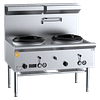B+S K+ Series UFWWK-2 two hole deluxe waterless wok table 1200×840×1300 mm, 210 MJ/h NG, stainless steel – Australia
