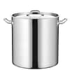 Kitchen Knock 070356 12L stainless steel stock pot with handles, induction ready, 250mm diameter – front view, Australia