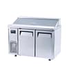 Turbo Air KHR12-2 Salad Side Pizza Prep Fridge Stainless Steel Lid | 1200mm