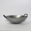 Kitchen Knock 17-Inch Steel Wok with Ears – Round Base Asian Iron Wok