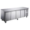 FED-X XUB7C22S4V Four Door Stainless Steel Workbench Fridge with 553L Capacity