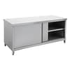 FED STHT6-1200-H stainless steel pass-thru workbench cabinet, 1200mm wide with dual access doors – front view, Australia