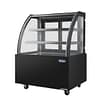 Atosa WDG126D round glass cake display fridge 246L black finish