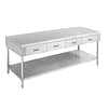 FED SWBD-7-1800 Stainless Steel Work Bench with 4 Drawers & Undershelf