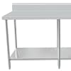 Kitchen Knock 631615 stainless steel workbench 2100x600mm with splashback and timber layer – Australia