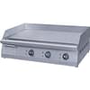 Benchstar GH-760E electric griddle, 760mm wide, 9kW, stainless steel with 12mm plate – front view, Australia