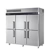 Turbo Air KR65-6-N six-door top-mount upright fridge with 1868L capacity, R290 refrigerant, stainless steel – front view, Australia