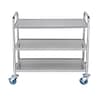 FED YC-103 stainless steel trolley 3 shelf with lip, 150kg load, 855x535x940mm – Australia