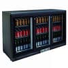 Thermaster SC316SD triple sliding door bar cooler, 320L gross, black finish – front view, Australia