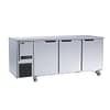 Thermaster TL1800TN-3D stainless steel triple door workbench fridge, 440L, 1800mm, fan-forced cooling – front view, Australia