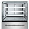 Atosa WDF177Z four-tier cake display fridge, 1700×750×1350 mm, heated glass, stainless steel, 730L – three-quarter view, Australia