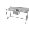 Kitchen Knock 419938 Stainless Steel Single Sink Bench with Centre Sink and Leg Brace
