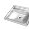 Kitchen Knock 631195 wall-mounted hand basin 500×410×150 mm 304 stainless steel with splashback – front view, Australia