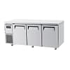 Turbo Air KUR18-3 (HC) 3-Door Stainless Steel Undercounter Fridge with R290 Refrigerant and 538L Capacity