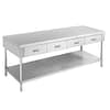 Modular Systems SWBD-6-1800 stainless steel work bench with 4 drawers and undershelf, 1800×600×900mm – Australia