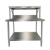 Gasmax SMB-8-1200 stainless steel salamander bench with shelf braces, 1200mm wide, commercial heavy duty – front view, Australia