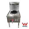 Gasmax WW-1NC stainless steel single wok chimney burner, waterless cooling design, natural gas 130MJ/h – front view, Australia