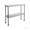 FED WBO2-1500-400 Double Tier 400mm Deep Stainless Steel Workbench Overshelf, 750mm High