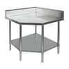 FED 0900-7-WBCB/H stainless steel corner workbench with 100mm splashback, 900x900mm, commercial kitchen bench, Australia