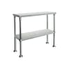 FED WBO2-1200 stainless steel double tier workbench overshelf 1200mm, 304 grade, commercial kitchen – Australia