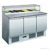 Thermaster GNS1300E Three Door Salad Marble Prep Top, 444L, 7xGN, Stainless Steel