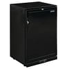 Polar GL015-A G-Series single solid hinged door back bar cooler, 108-bottle capacity, black steel, 600mm wide – front view, Australia