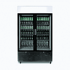Bromic GM1100LB-NR 1082L Black Upright Display Fridge with Double Glass Doors and Lightbox