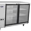 Atosa MBB48G 2 glass door back bar fridge, 365L capacity, stainless steel, 1200mm wide – front view, Australia