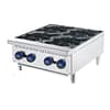 CookRite ATHP-24-4-NG 4 burner commercial gas cooktop, stainless steel, natural gas – front view, Australia