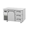 Turbo Air KUR12-3D-3-N undercounter chiller 3 drawers 1 door, 1200×700×855mm, 280W R-290 – commercial kitchen fridge, Australia