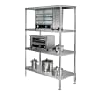 Simply Stainless SS17.0900SS 4 tier shelving, 900mm wide, stainless steel adjustable shelves – front view, Australia