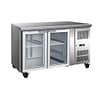 Thermaster GN2100TNG 2 glass door gastronorm bench fridge 314L stainless steel – Australia