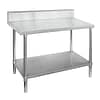 FED WBB7-1500/A stainless steel workbench with splashback, 1500mm wide, premium 304 SUS – front view, Australia