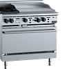 Verro VOV-SB2-GRP6 combination oven with two open burners and 600mm grill plate, 900mm wide, NG/LPG, stainless steel, Australia