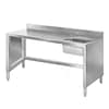 FED SSB6-1400R Stainless Steel Sink Work Bench with 1400mm Width & Integrated SplashbackFED SSB6-1400R Stainless Steel Sink Work Bench with 1400mm Width & Integrated Splashback