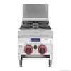 Gasmax RB-2E 2 burner natural gas cook top, stainless steel, bench top with splashback, 48MJ/h – front view, Australia
