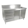 FED SC-6-1500R-H Modular Stainless Steel Cabinet with Right Sink, 1500mm, Commercial Storage