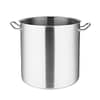 Vogue T555 35.5L stainless steel deep stock pot, 360mm diameter, induction compatible – front view, Australia